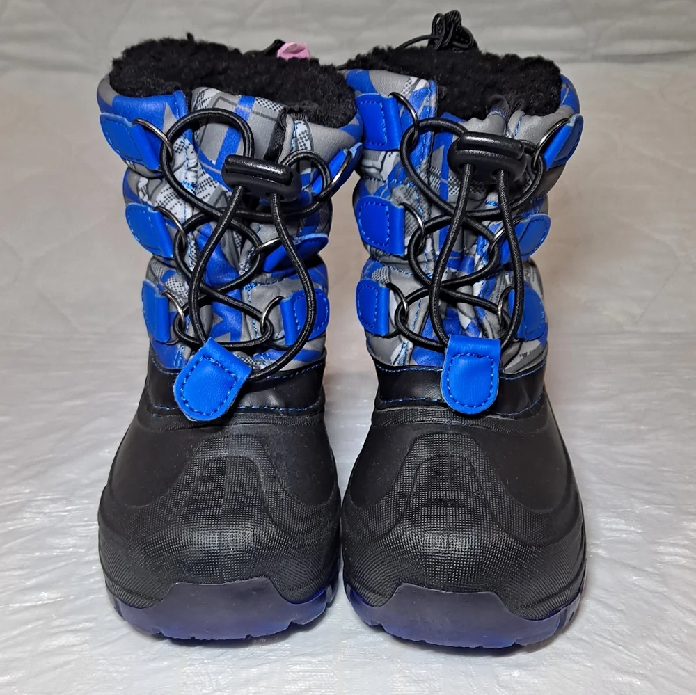 Members Mark Kid's Snow Boots Size 7/8 Blue/Black -10° Rating 